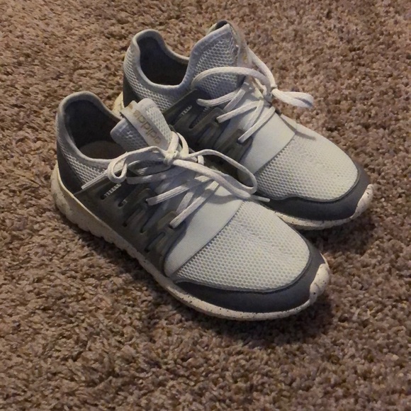 Custom Adidas Tubular- periwinkle blue/grey - Picture 2 of 6